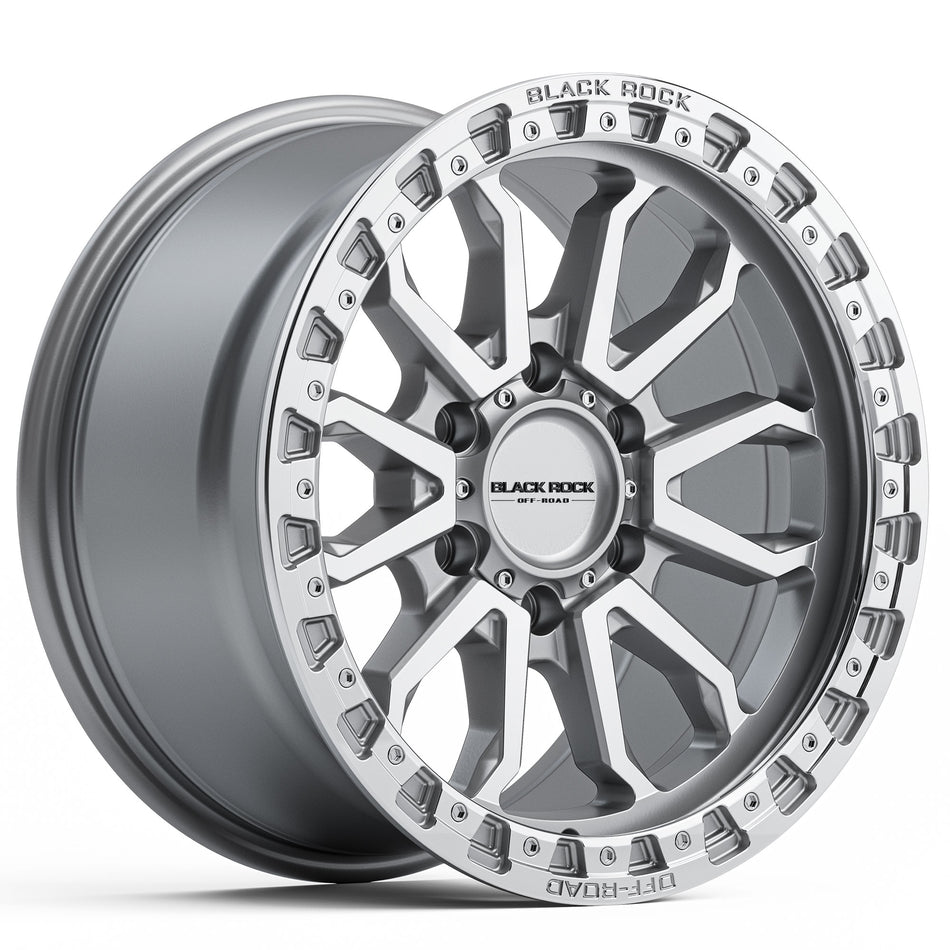 BLACK ROCK COBRA SILVER MACHINED 6x139.7