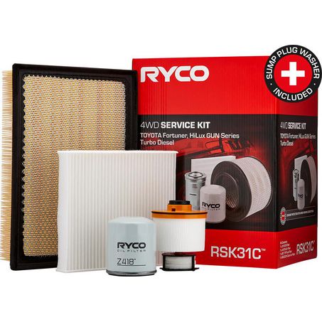 Ryco 4WD Service Filter Kit to suit Toyota Hilux N80/GUN26 2015-Onwards